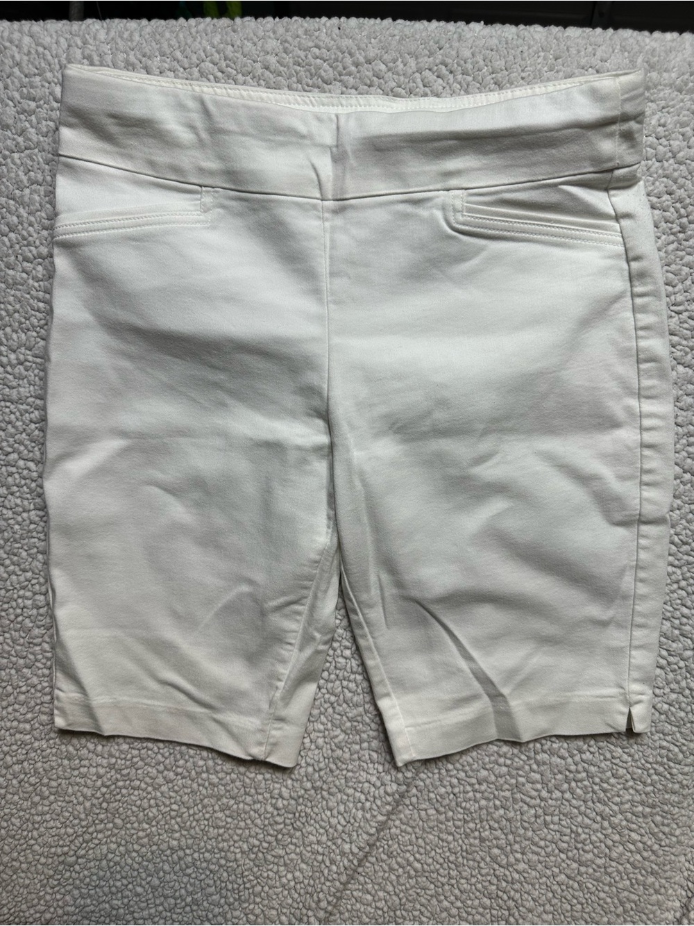 croft & barrow White Stretch Bermuda Shorts